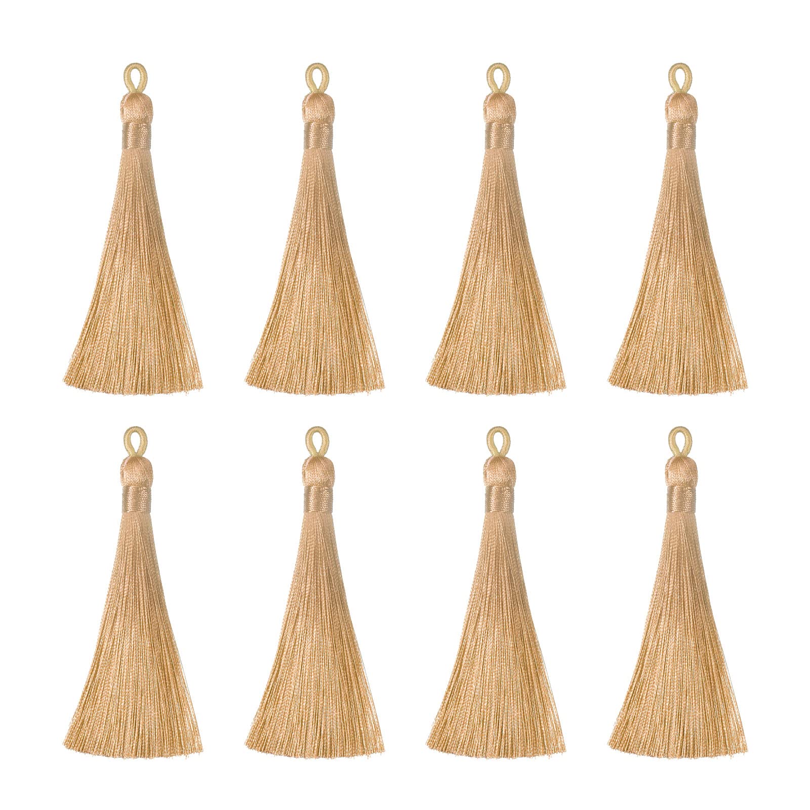 Bookmark Tassels 8 Pieces 9.5cm Soft Silky Tassels with Key Ring Loops Graduatio