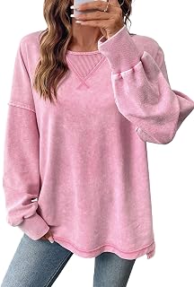 SHEWIN Women's Long Sleeve Crewneck Sweatshirt
