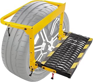 Gedlex Tire Step for Truck, Heavy Duty Folding Tire Step 350 lbs Capacity | Adjustable Wheel Step, for Truck, SUV, RV, Semi, Fit 8”-13” Wide Tire, Non-Slip Surface, Folds and Locks Closed for Storage