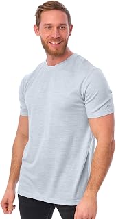 Merino.tech 100% Organic Merino Wool Lightweight Men's Baselayer Thermal T-Shirt + Hiking Wool Socks