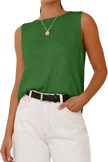 BTFBM Sleeveless Sweater Tops for Women Casual