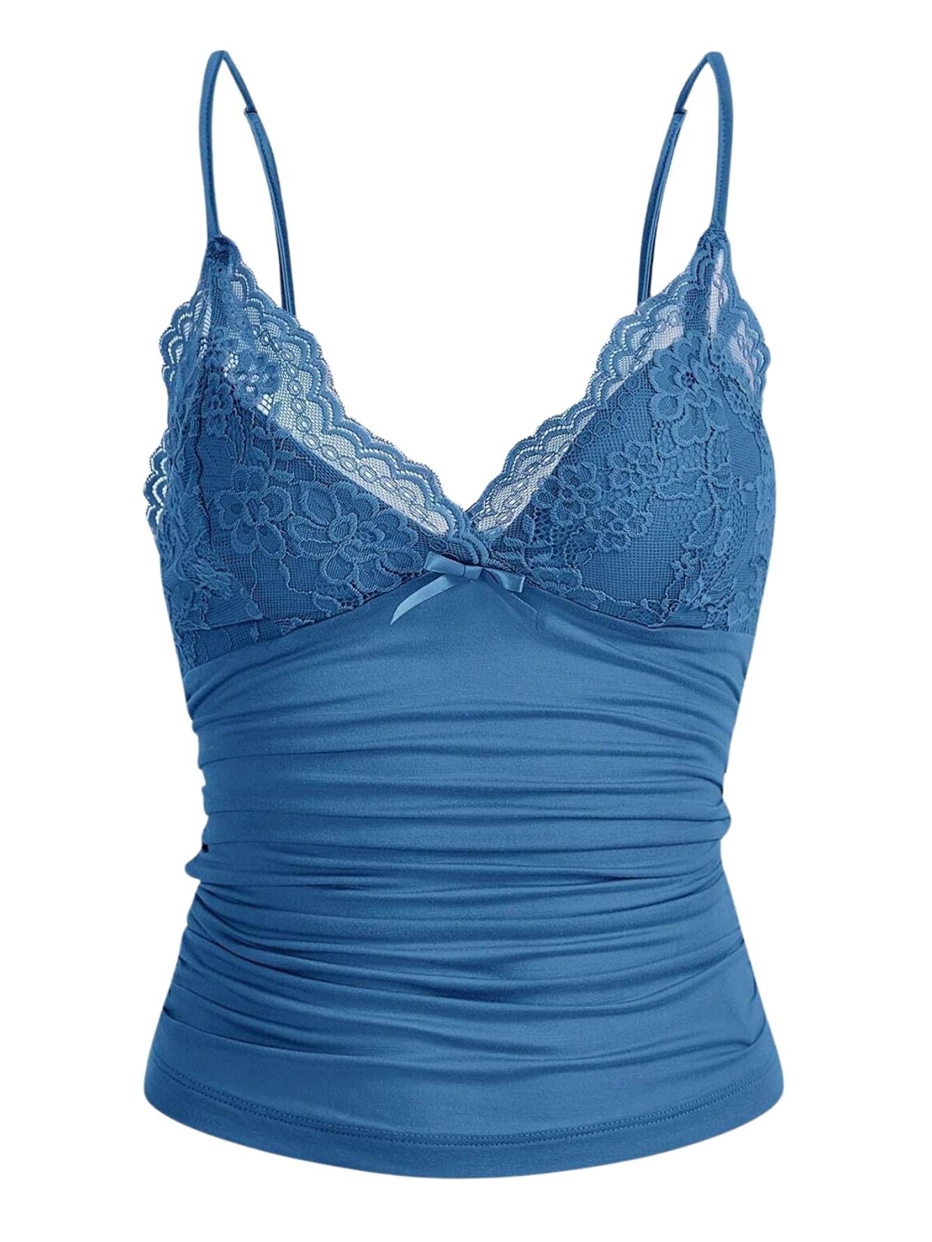 Naileksi Women Y2k Lace Trim Cami Top Spaghetti Strap Fairy Grunge Tank Top V Ne
