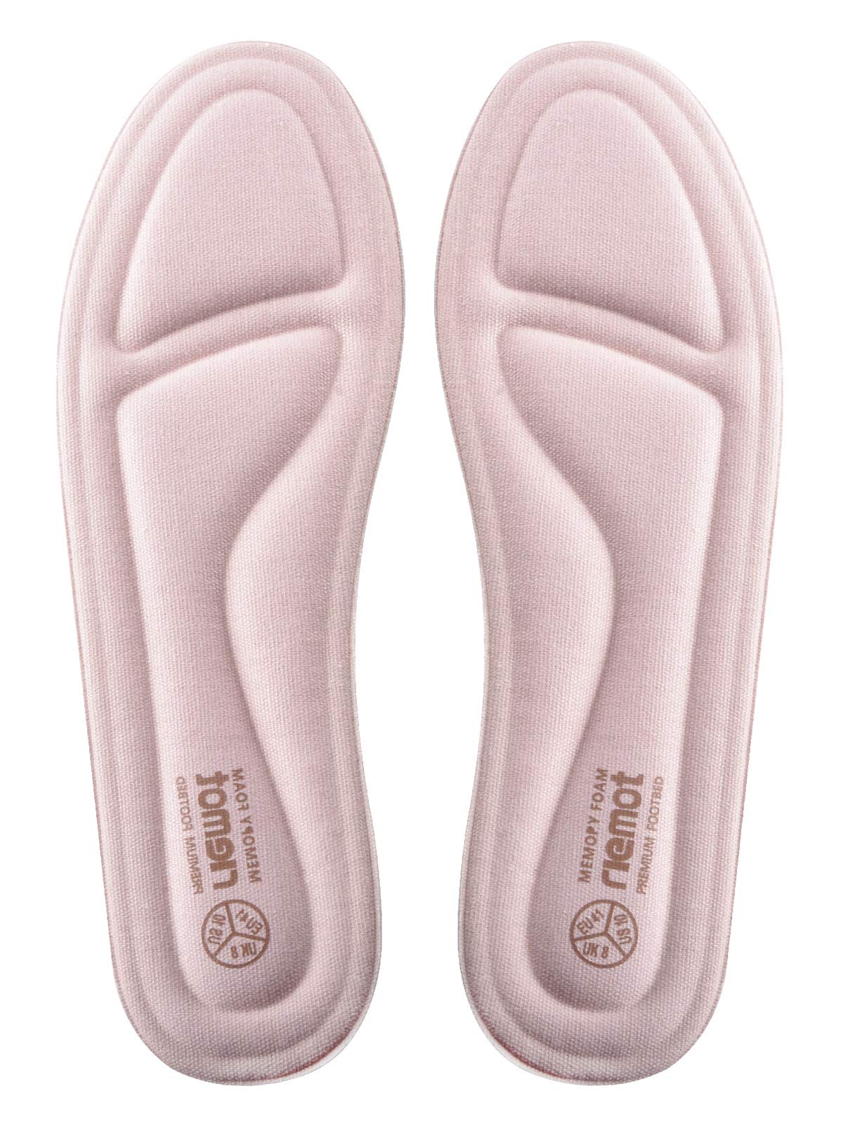 riemot Memory Foam Insoles Men Women, Shoe Insole for Work Boots and Walking Sho