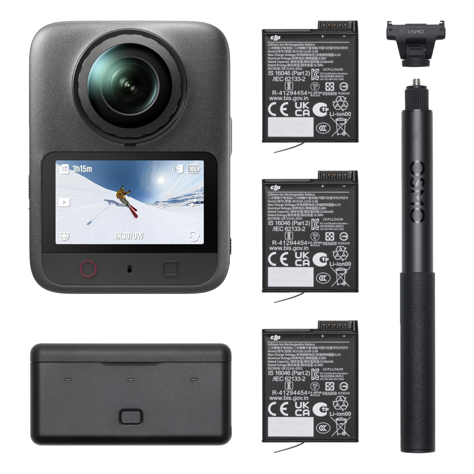 DJI Osmo 360 II Adventure Combo, 8K 360 Camera | Native 8K/60fps HDR 360° Imagin