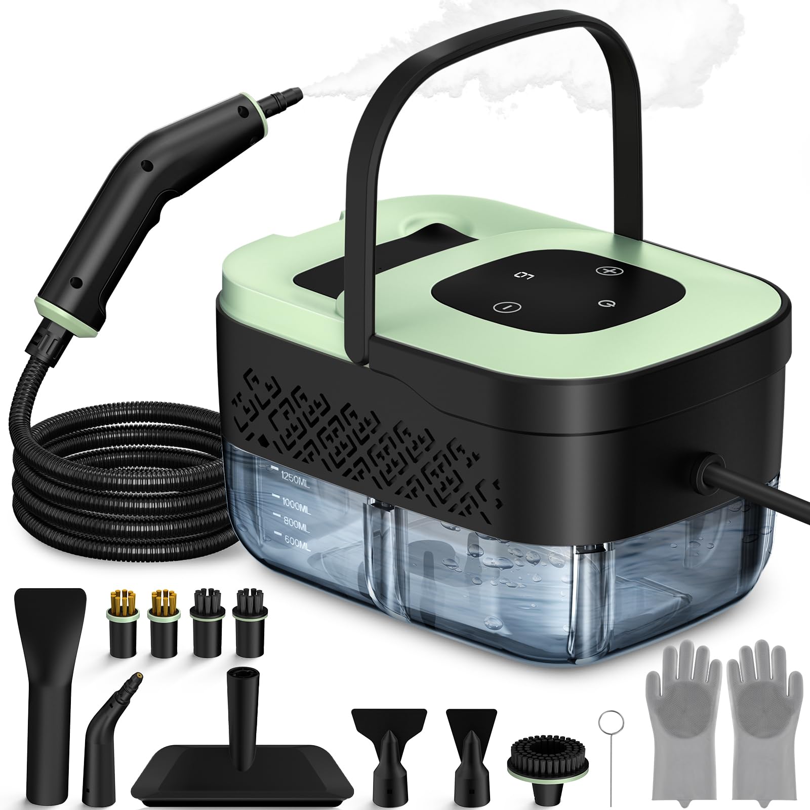 Steam Cleaner, Portable Steamer for Cleaning with 16pcs Accessories, 6-Level Adj