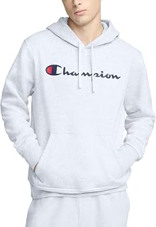 Champion Men's Pullover Fleece Hoodie, Standard Fit, Midweight, C Logo, Available in Regular And Big & Tall