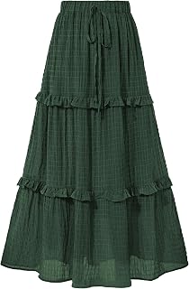 BTFBM Women's Long Summer Skirt 2025 Elegant High Waist Cocktail Party Wedding Guest Dress Flared A-line Midi Skirts