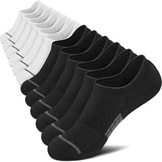 6 Pairs Mens Athletic Crew Socks, Moisture Wicking, Quick Dry and Breathable, Invisible Low Cut Design