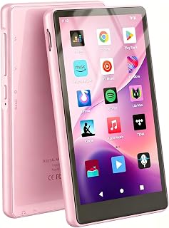 160GB Android MP3 Player with Spotify Bluetooth and WiFi,4.5'' Touchscreen | with Google Play, Amazon Music, Pandora,Player for Kids，2000 mAh Battery,Supports memory card expansion up to 1TB(PINK)