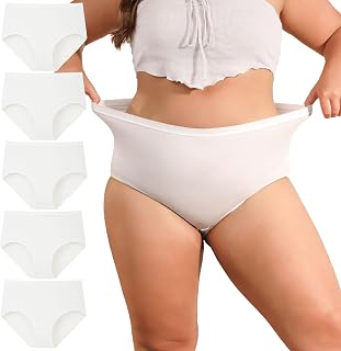 INNERSY Women's Plus Size Cotton Underwear 44-62 Pack of 5