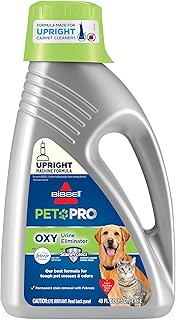 Bissell PET PRO OXY Urine Eliminator with Febreze Carpet Deep Clean Solution, with StainProtect Technology, for use in leading upright carpet cleaners, 48oz, Our best formula for pet messes & odors