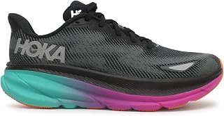 HOKA ONE M Clifton 9 GTX Shoes Black/Electric Aqua