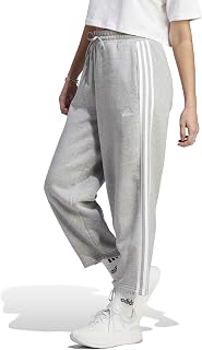 adidas Women's Essentials 3-Stripes Open HEM Fleece Pants