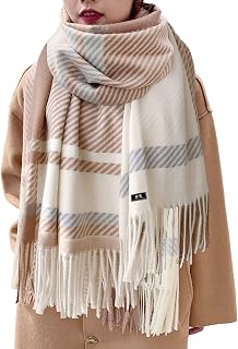 Winter Tartan Scarf for Women - Long Soft Plaid Warm Scarf Shawl Blanket Scarves for Women Shawl Long Stole
