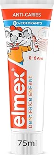 Elmex Toothpaste for babies and young children, protects milk teeth, anti-decay, 0 dyes - from the first brushing - 75 ml | Protège les dents de lait contre les caries avec technologie Neo-Aminex dès le premier brossage, Sans colorants