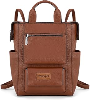 Wrangler Backpack Purse for Women Convertible Backpack Vegan Leather Ladies Anti Theft Backpack