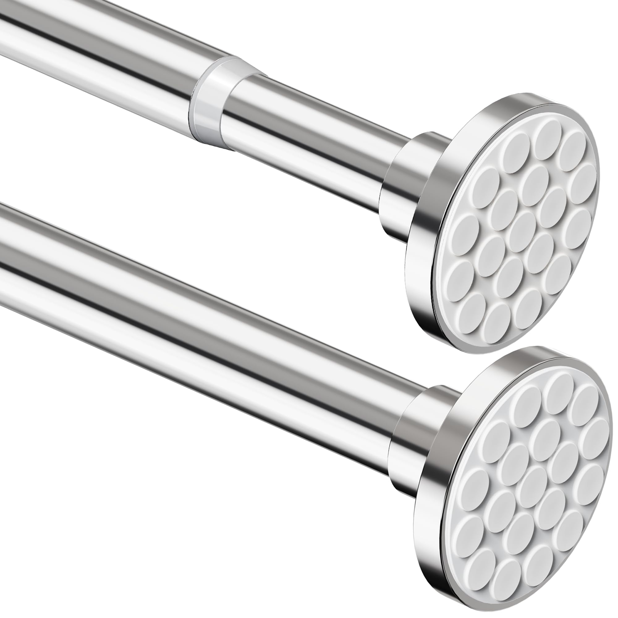Shower Rail Curtain Pole No Drilling Extendable Curtain Rod for Bathroom,Bedroom