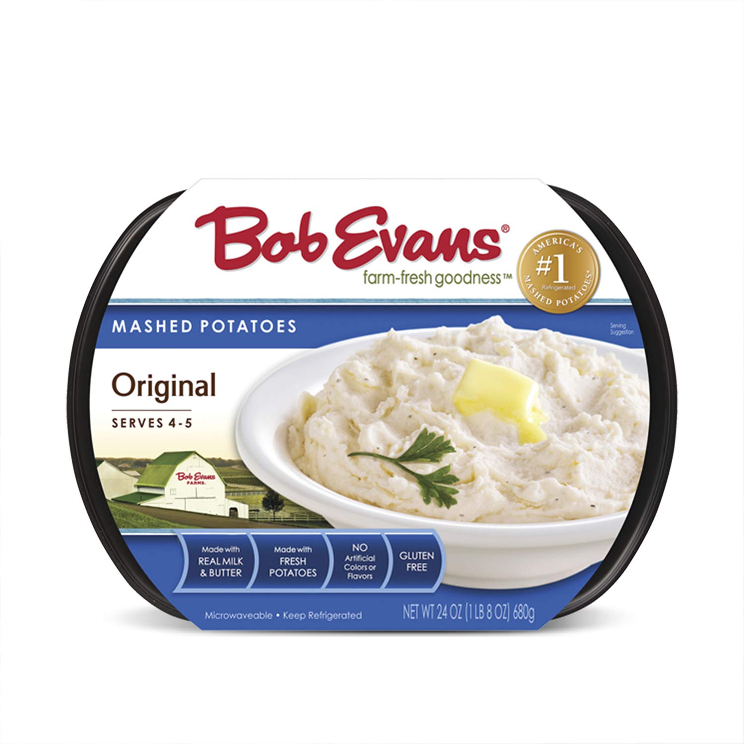 Bob Evans Original Mashed Potatoes, 24 oz | Made with real milk and potatoes, Re