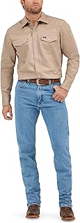 Wrangler Men's Authentic Cowboy Cut Western Work Shirt Big and Tall Sizes