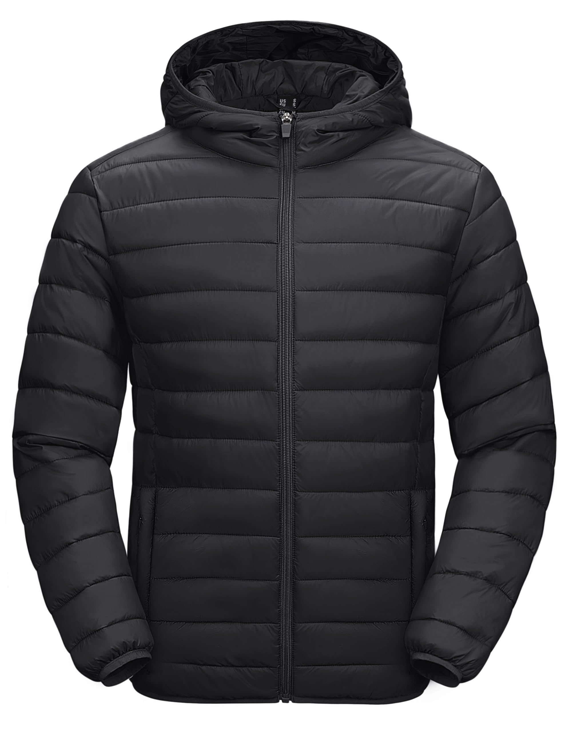 MAGCOMSEN Mens Puffer Jacket Hooded Lightweight Insulated Winter Coats