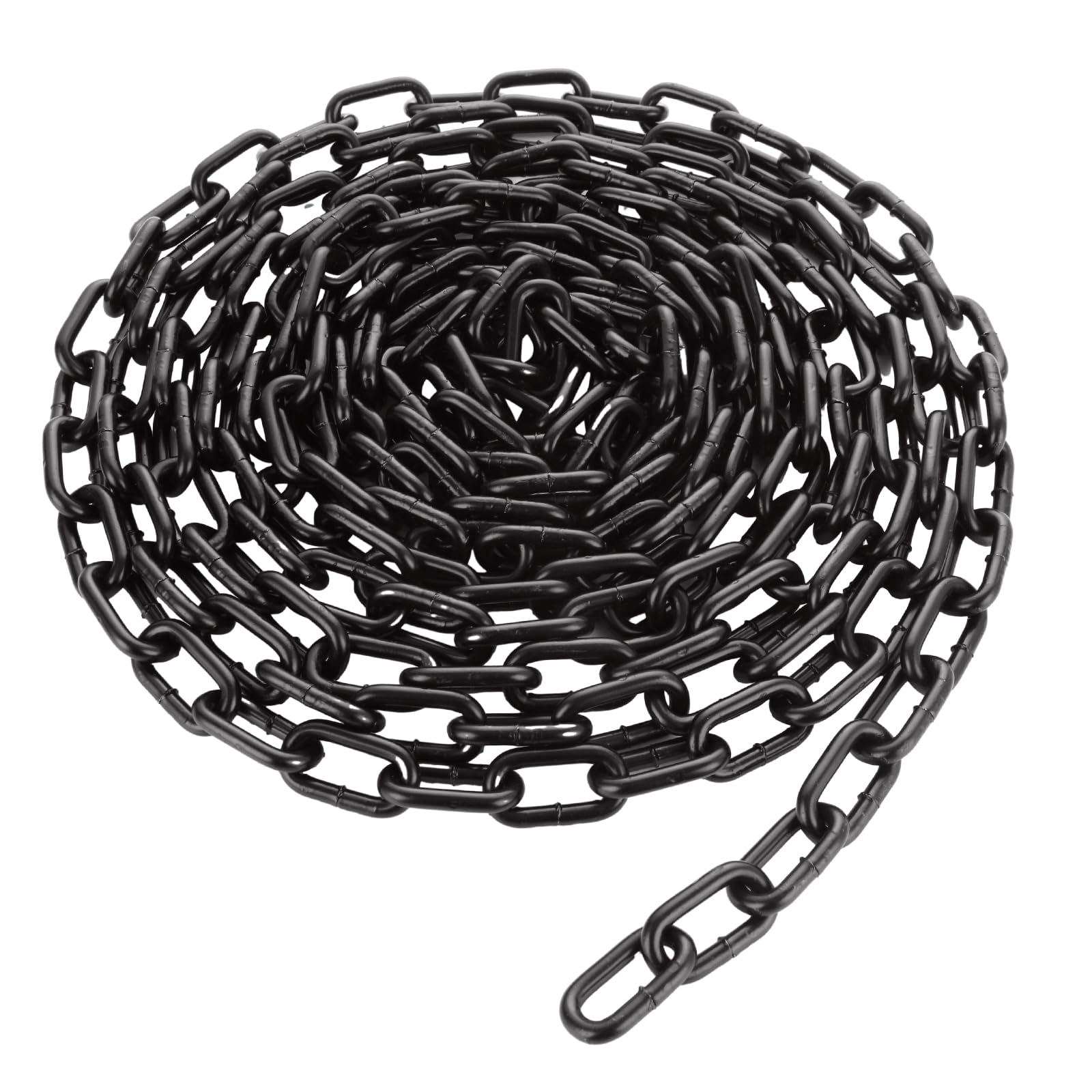 MUXHEL 1/5'' x 26.2Ft Length Carbon Steel Coil Chain, Black Heavy Duty Chain Lin