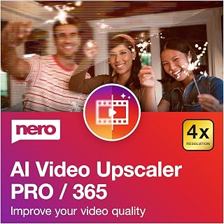 Nero AI Video Upscaler Pro 365 | Improve Video Quality | AI 4× Super Resolution | Noise Reduction & Anti-Blur | Multiple AI Models | Frame Enhancement | High-Resolution Upscaling | 1 PC | Win 11/10
