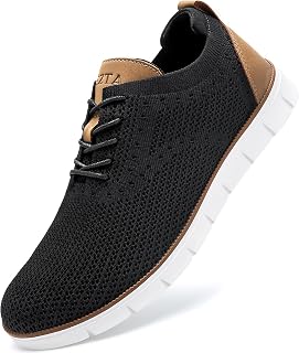 LEZTA Men's Shoes Elegant Sneakers Oxfords Breathable Mesh Sports Business Shoes Tennis Shoes Comfortable Walking Shoes