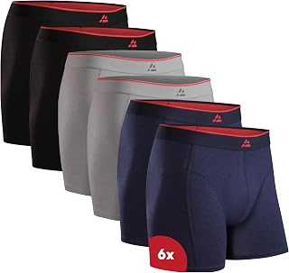 DANISH ENDURANCE Men's Bamboo Boxer Shorts, with or without Fly, Pack of 6 or 10