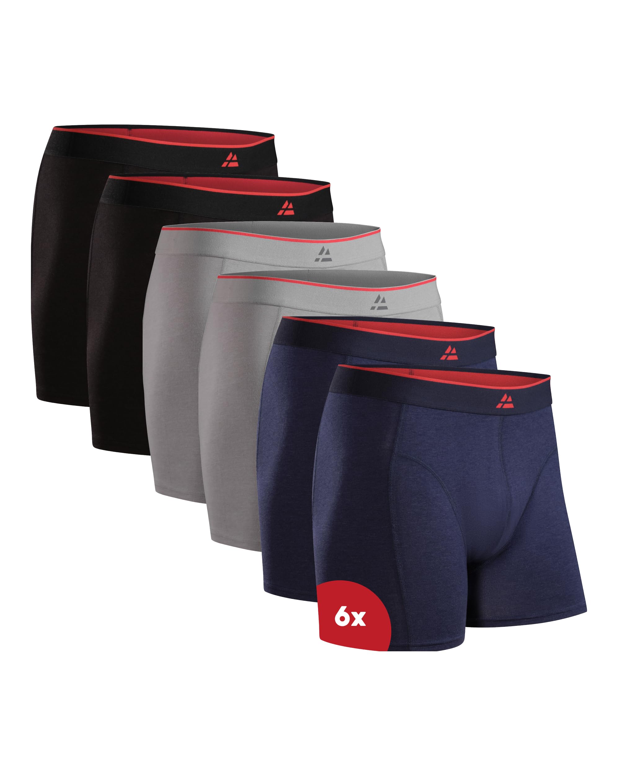 DANISH ENDURANCE Men's Bamboo Boxer Shorts, with or without Fly, Pack of 6 or 10
