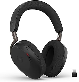 Jabra Evolve3 85 Over‑Ear Wireless Bluetooth Headphones with Mic, Black