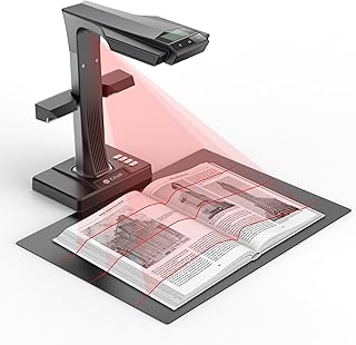 CZUR ET24 Pro Professional Book Scanner, 24MP Document Camera | 3rd Gen Auto-Flatten & Deskew Tech, A3 Document Scanner, 180+ Languages OCR, Support HDMI, for Windows/MacOS/Linux