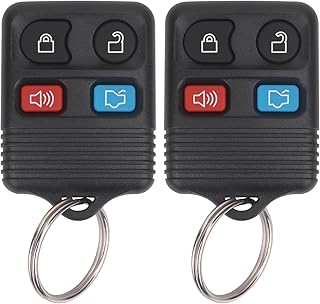 Vurkcy Keyless Entry Remote Key Fob Compatible with Ford Escape Explorer Expedition Focus Fusion Mustang Taurus, Lincoln, Mercury, Mazda, Replacement for CWTWB1U345, 4 Button (Pack of 2)