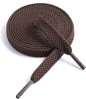 VSUDO Flat Double Layer Shoe Laces for Sneakers, Thick Flat Sneakers Shoelaces