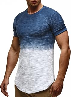 Leif Nelson men's summer t-shirt crew neck slim fit cotton proportion modern men's t-shirt crew neck hoodie sweatshirt short sleeve long LN6324