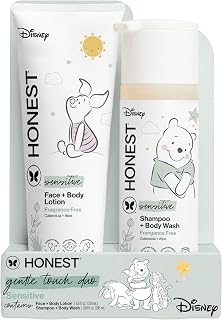The Honest Company Shampoo & Lotion Bundle, Disney Design, 18.5 fl oz | Disney-Design Shampoo, Body Wash & Lotion Duo, Fragrance-Free, 18.5 Fl Oz. Dermatologist Tested, Sensitive Skin.