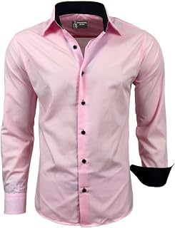Subliminal Mode Men's Long Sleeve Shirt | Classic Fit | Comfortable and Easy to Wash | Ideal for Office and Casual Outings 444-5