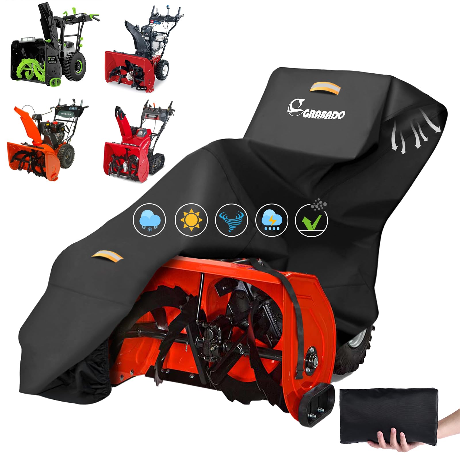 Snow Blower Cover,Heavy Duty Snow Cover for Gas Snow Thrower | Upgrade 840D Snow