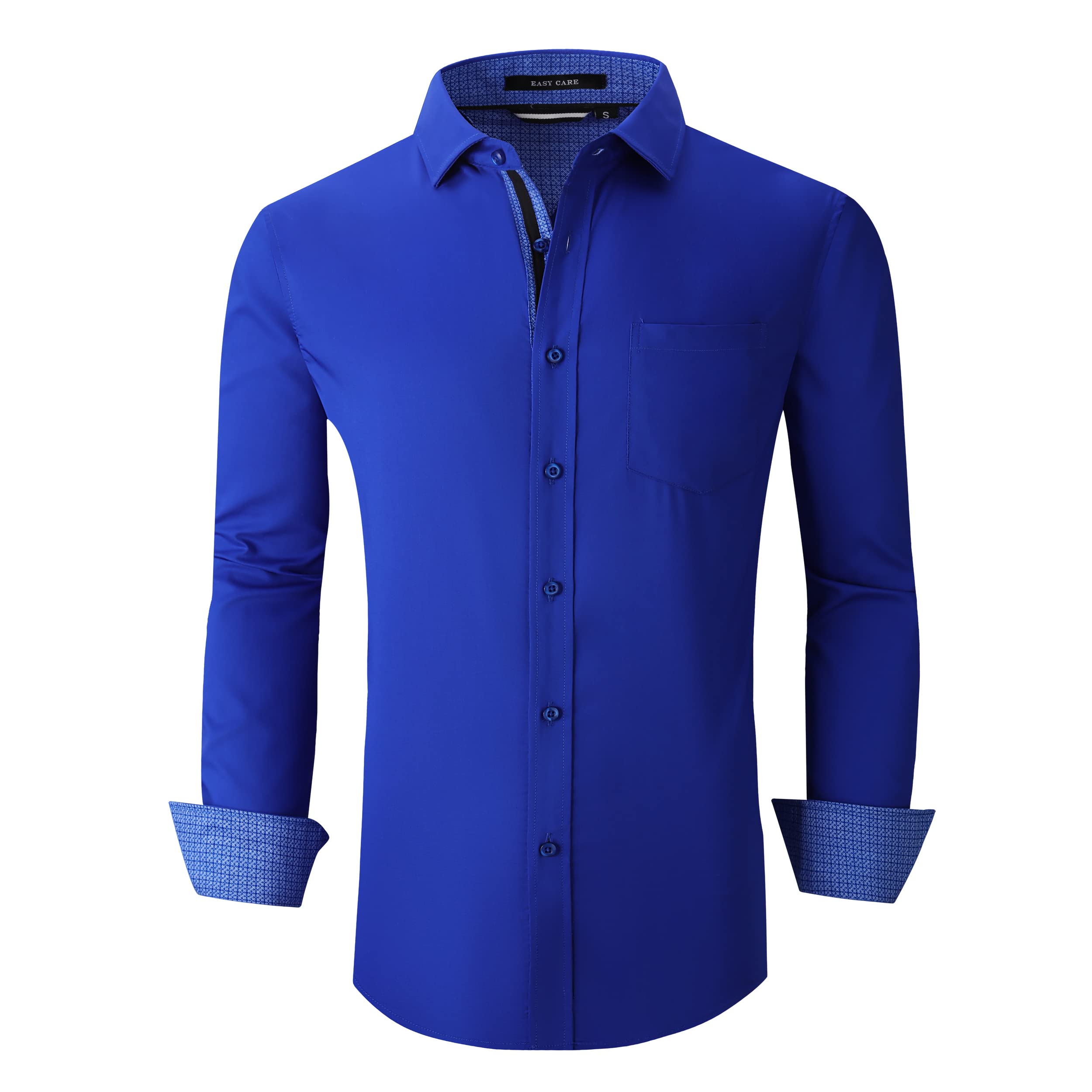ALEX VANDO Mens Dress Shirts Wrinkle Free Regular Fit Stretch Rayon Button Down 