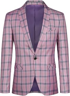 Boyland Men's Casual Suit Blazer Jackets Lightweight 1 Button Sport Coats