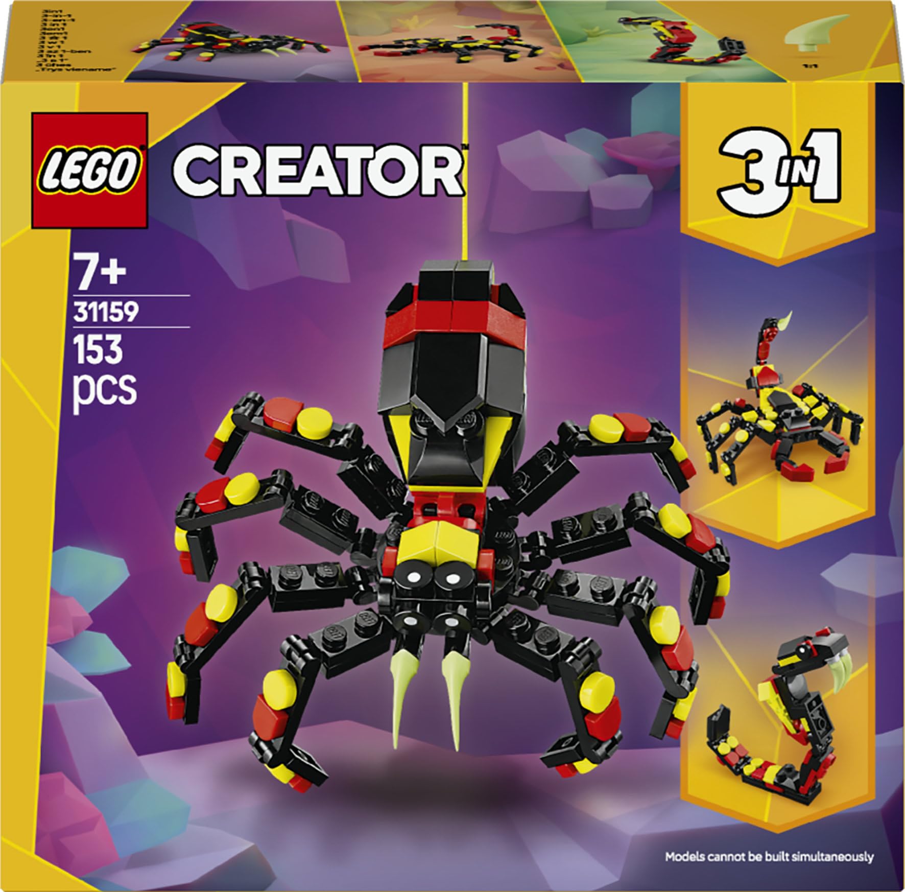 LEGO Creator 3in1 Wild Animals: Surprising Spider 31159 | Toys for 7+ Year Old B