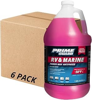 Prime Guard -50°F RV & Marine Premium Antifreeze | 6 Gallons | Glycerin Free PG Formula | Ready-to-Use Water System Antifreeze | Burst Protection for RVs, Boats & Potable Water Systems
