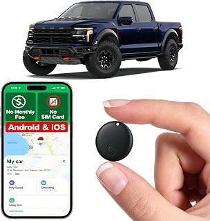 GPS Tracker for Vehicles, Car Tracker Hidden No Monthly Fee, Real Time Vehicle Tracking Device No Subscription No SIM Card, Apple Find My & Google Find Hub, IP68 Waterproof for Cars Motorcycles Trucks