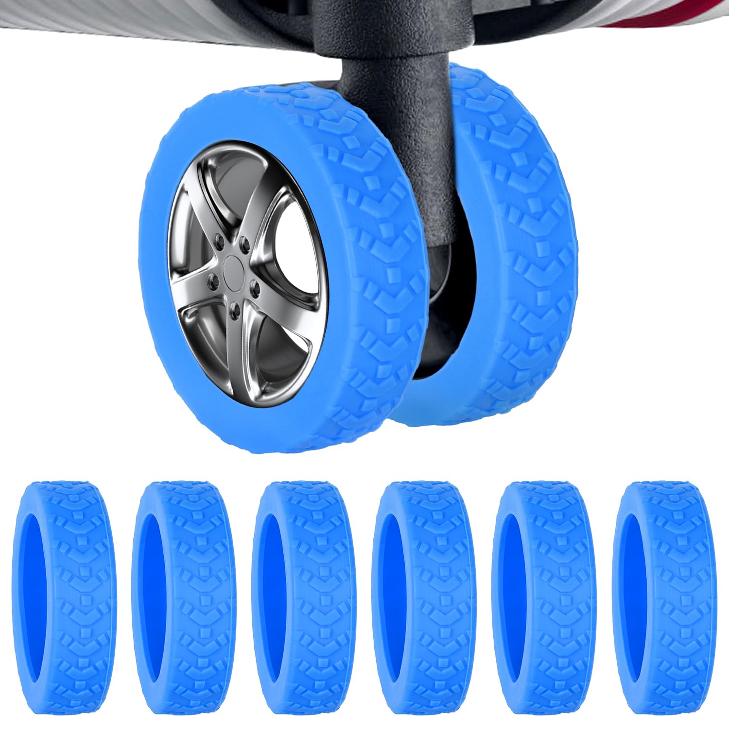 Luggage Wheel Cover 8pcs 2" Diameter Portable Suitcase Wheel Protector Silicone 