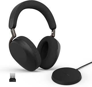 Jabra Evolve3 85 Over‑Ear Wireless Bluetooth Headphones with Mic, Black