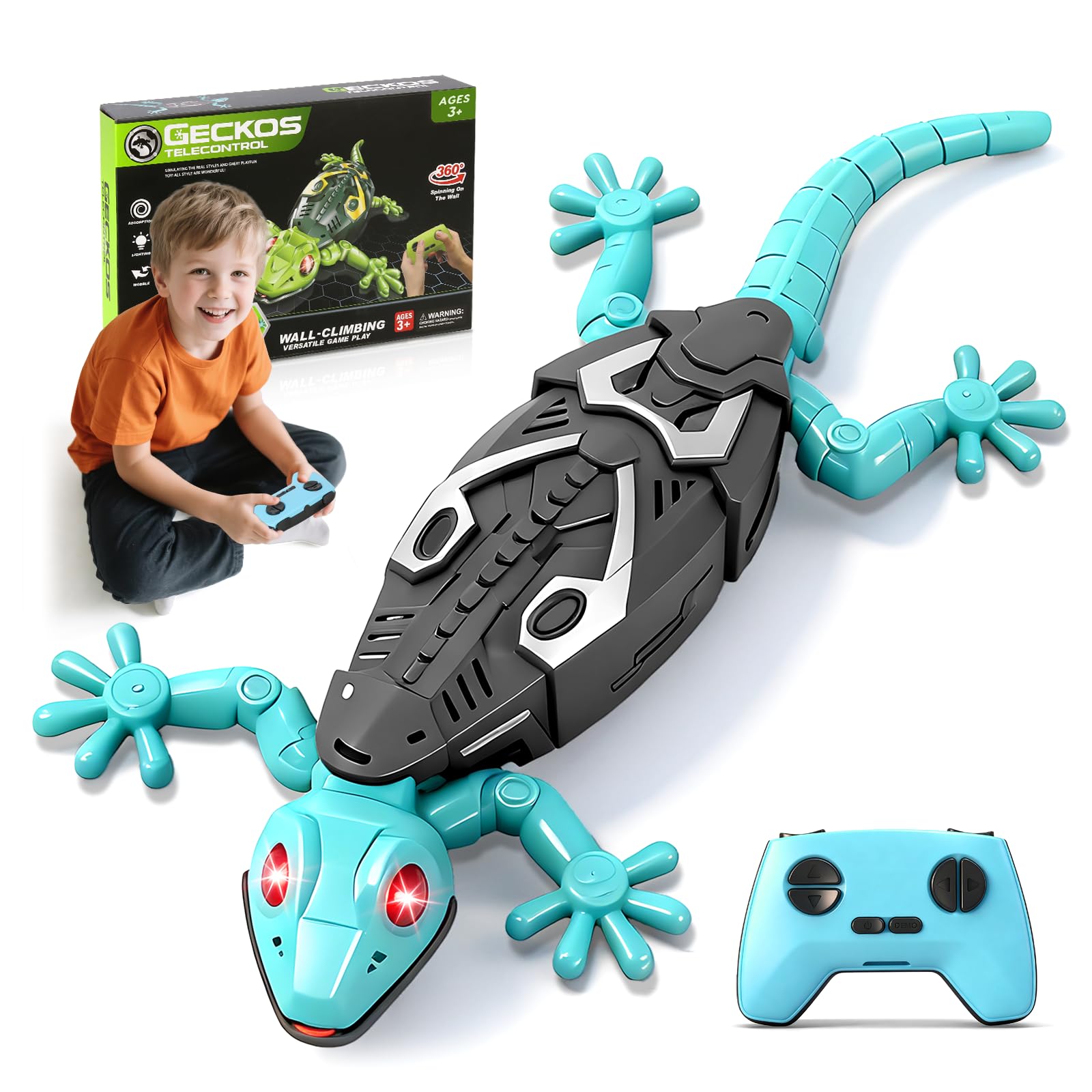 KETIEE RC Wall Crawler Gecko: Wall Climbing Gecko Toy for Kids | Remote Control 