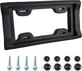 AR-PRO Ultimate License Plate Bumper Guard Screws Included - 2.3" Thick Rubber License Plate Mount Protects Bumper from Scratches and Dents - Universal Fit for Cars, Trucks, SUVs, and Vans