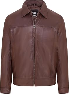 Infinity Leather Harrington Classic 100% Nappa Leather Motorcycle Jacket For Men