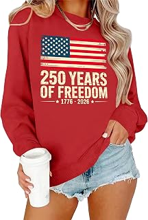 PECHAR USA スウェットシャツ レディース アメリカ国旗セーター 7月4日 シャツ 愛国的なセーター 7月4日 プルオーバー