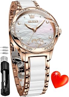 OLEVS - Diamond Watches for Men, Business Dress Watch, Water Resistant, Luminous, Gold Big Dial, Luxury Quartz Analog Watches with Date and Day Calendar and Strap