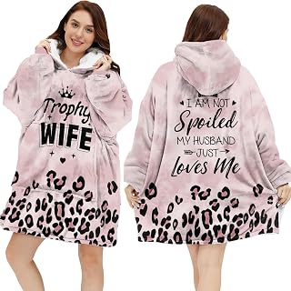 Warmstorey Wearable Blanket Hoodie For Mom Wife - Best Wife Ever Hoodie From Husband Daughter Son - Birthday Mothers Day Gift